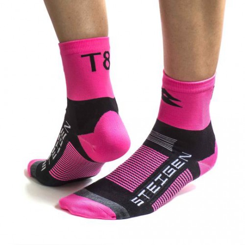 Steigen Running Socks Hot Pink 1/2 Length